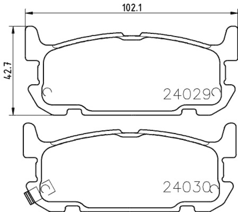 HELLA 8DB 355 010-931 Bremsbelagsatz Scheibenbremse