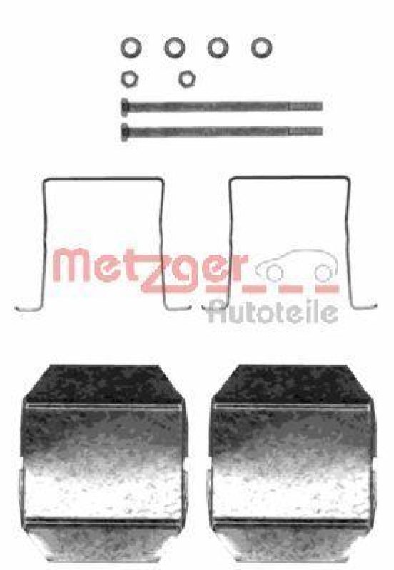 METZGER 109-1237 Zubehörsatz, Scheibenbremsbelag für CITROEN