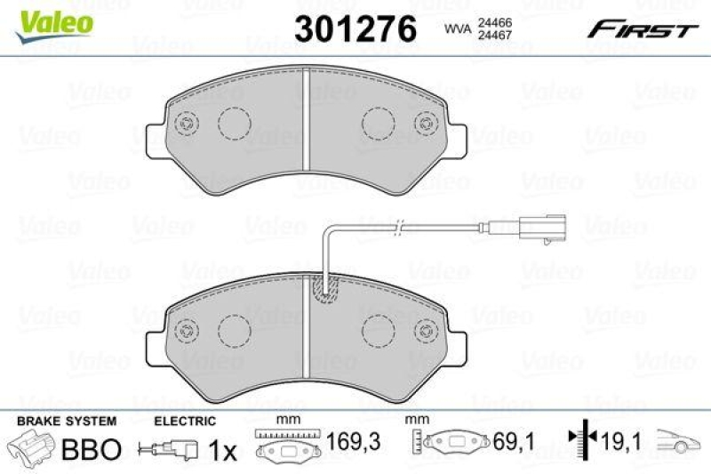 VALEO 301276 SBB-Satz FIRST