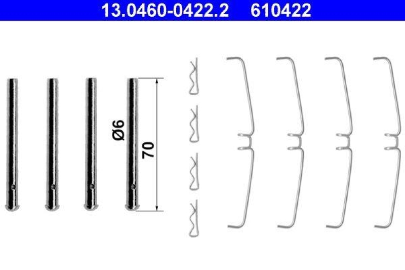 ATE 13.0460-0422.2 Belagsatz Zubehör