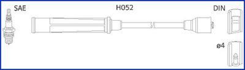 HITACHI 134576 Zündkabelsatz für RENAULT u.a.