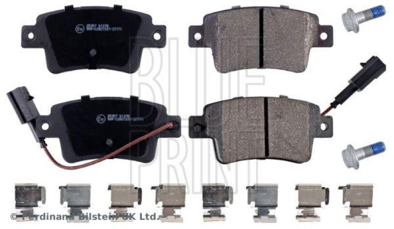 BLUE PRINT ADL144237 Bremsbelagsatz mit Befestigungsmaterial für Fiat PKW