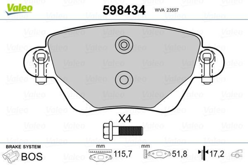 VALEO 598434 SBB-Satz PREMIUM