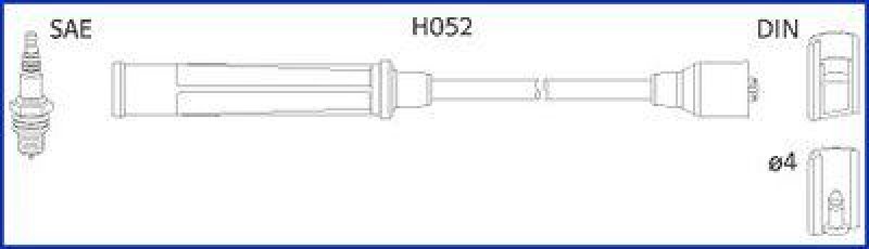 HITACHI 134576 Zündkabelsatz für RENAULT u.a.