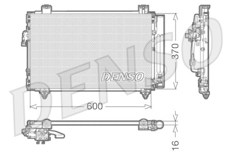 DENSO DCN50014 Kondensator A/C TOYOTA AVENSIS Estate (T25) 1.8 (2003 - 2008)