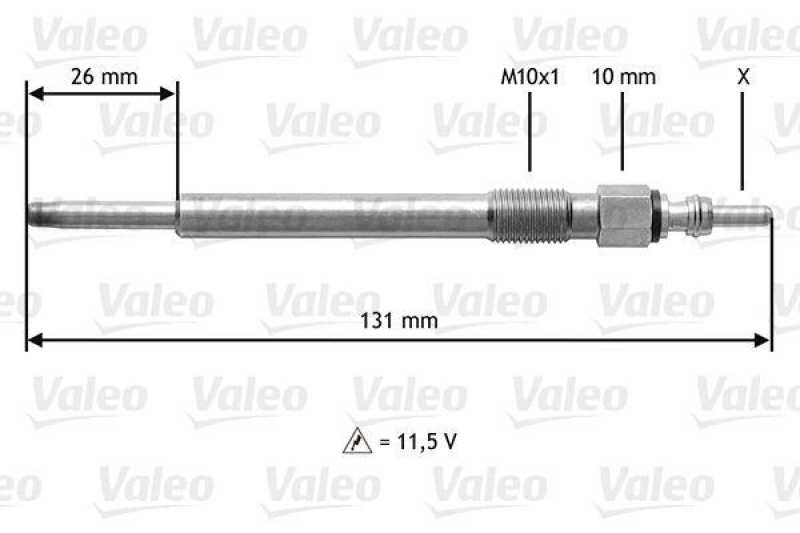 VALEO 345202 Glühkerze VW LT II 28-