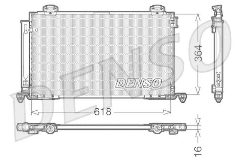 DENSO DCN50015 Kondensator A/C TOYOTA AVENSIS Estate (T25) 2.0 (2003 - 2009)