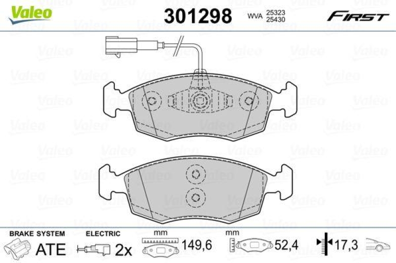 VALEO 301298 SBB-Satz FIRST