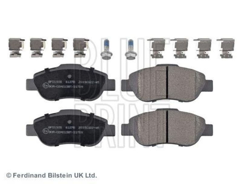 BLUE PRINT ADL144240 Bremsbelagsatz mit Befestigungsmaterial f&uuml;r Fiat PKW