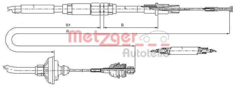 METZGER 10.3149 Seilzug, Kupplungsbet&auml;tigung f&uuml;r VW