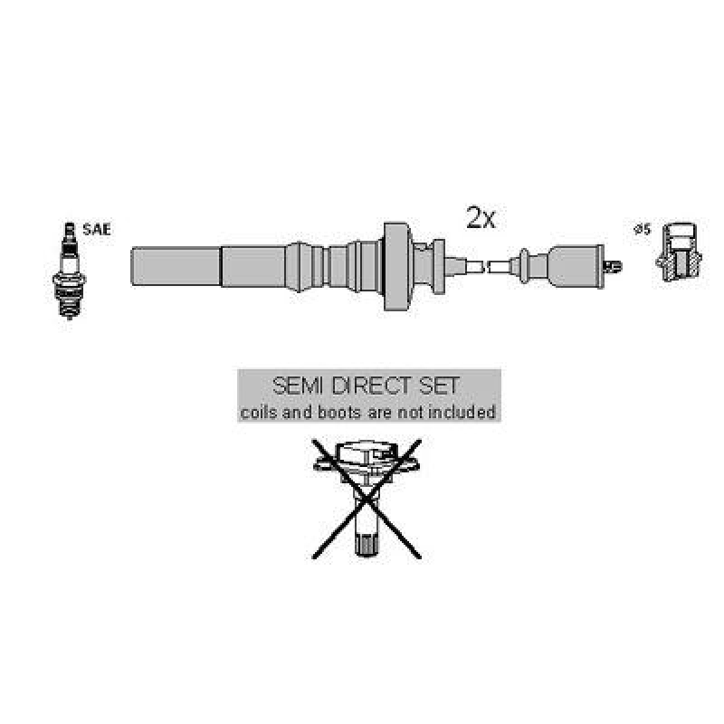 HITACHI 134619 Zündkabelsatz für MITSUBISHI u.a.