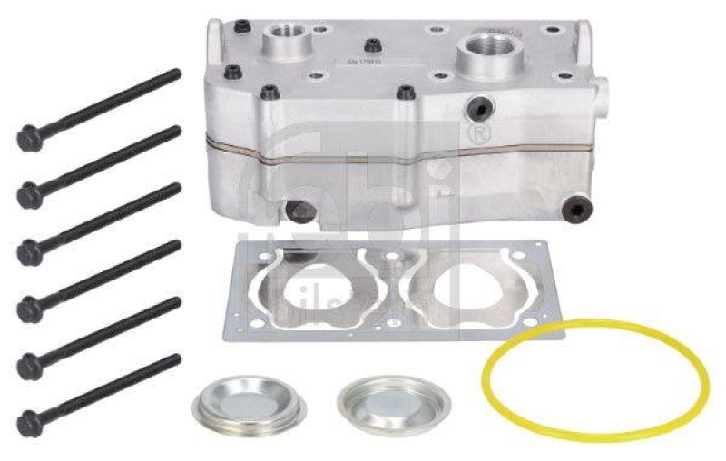 FEBI BILSTEIN 179611 Zylinderkopf für Luftpresser, mit Ventilplatte für DAF