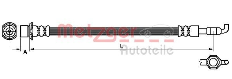 METZGER 4110971 Bremsschlauch für TOYOTA HA links/rechts