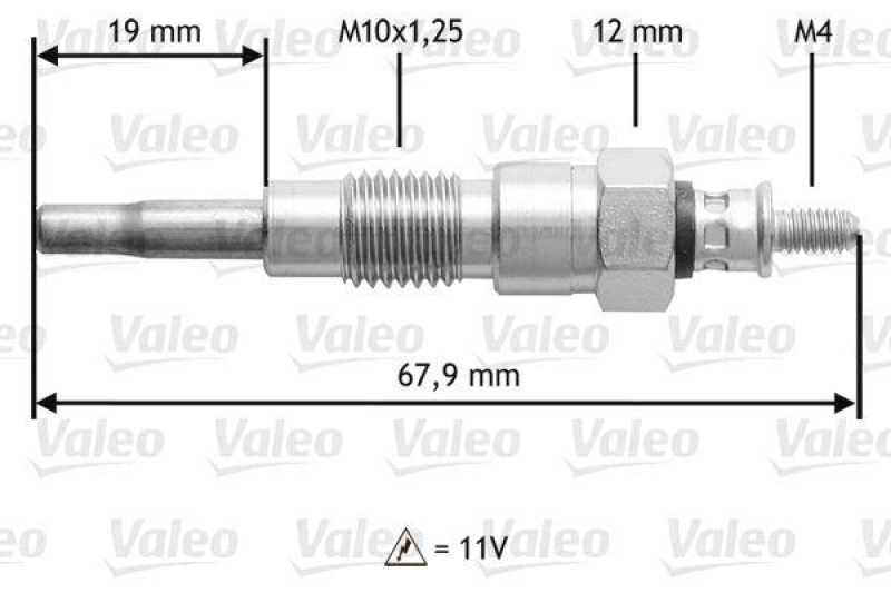 VALEO 345203 Glühkerze NISS Cabstar,Cedric,F22,P