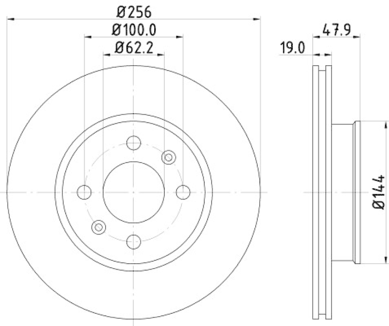 HELLA 8DD 355 112-471 Bremsscheibe