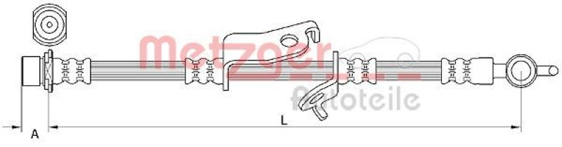 METZGER 4110973 Bremsschlauch für TOYOTA VA links