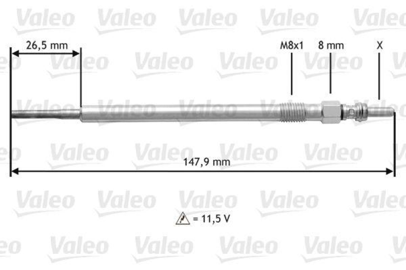 VALEO 345204 Glühkerze SMART FORFOUR 1.5LMI