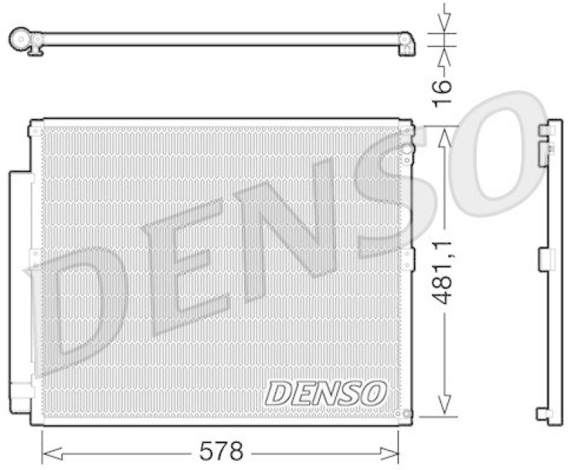 DENSO DCN50017 Kondensator A/C TOYOTA LAND CRUISER (KDJ12_, GRJ12_) 3.0 D-4D (KDJ120, KDJ125) (2002 - )