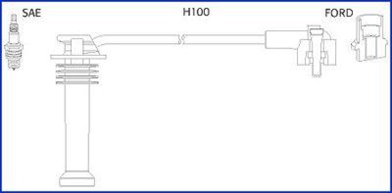 HITACHI 134657 Zündkabelsatz für FORD u.a.