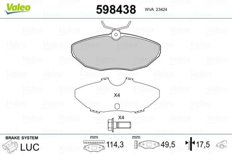 VALEO 598438 SBB-Satz PREMIUM