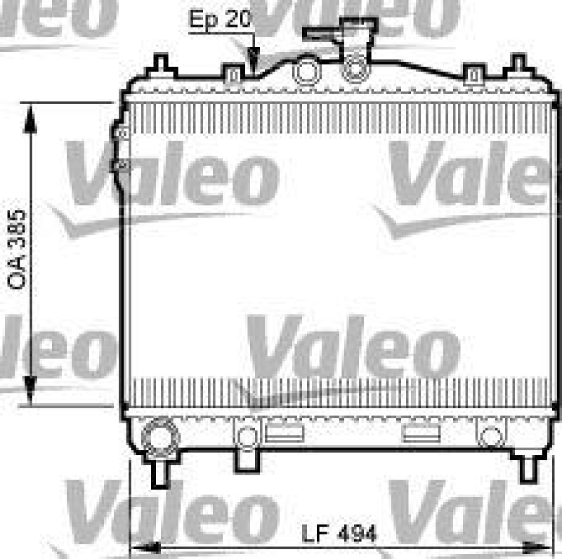 VALEO 734912 Motorkühler HYUNDAI GETZ (BJ) FL 1.1 I