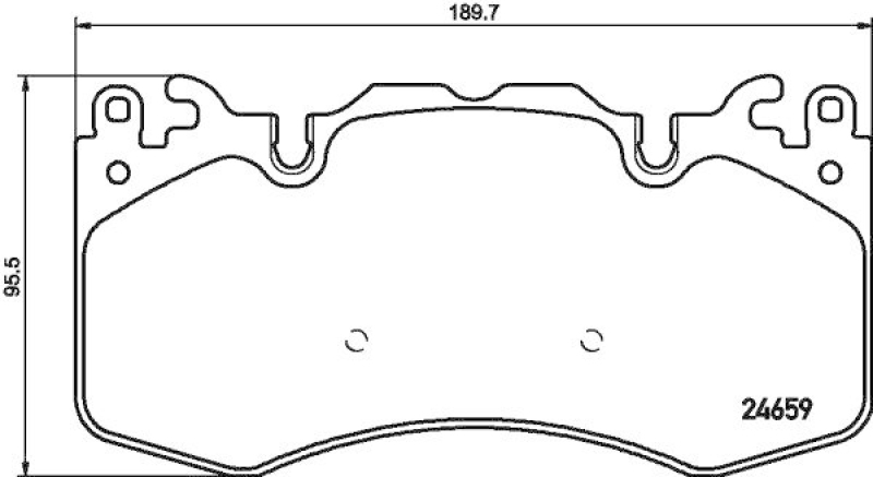 HELLA 8DB 355 016-151 Bremsbelagsatz, Scheibenbremsbelag für LANDROVER