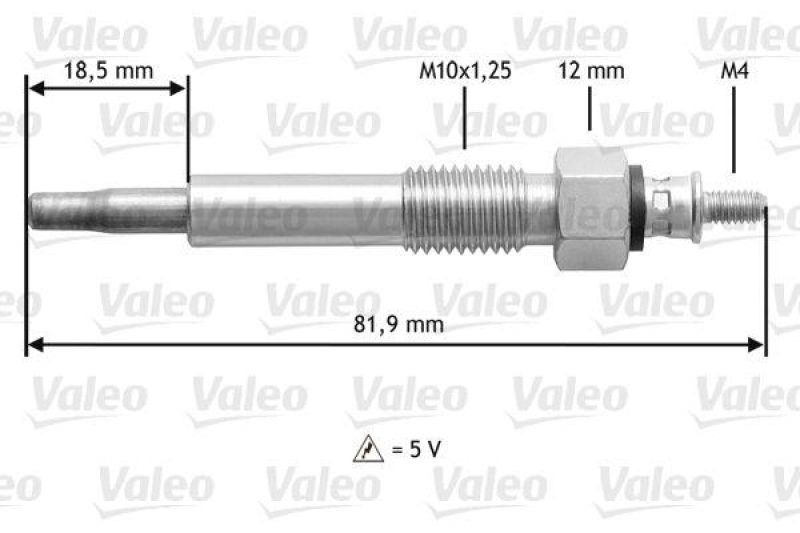 VALEO 345205 Glühkerze OPEL Kadett, Corsa