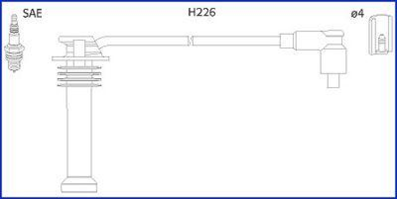 HITACHI 134672 Zündkabelsatz für FORD u.a.