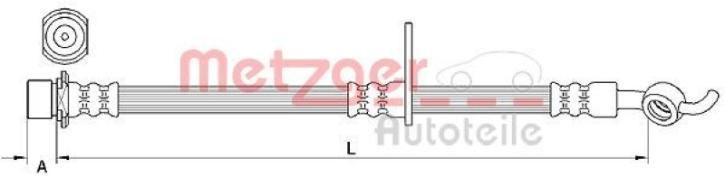 METZGER 4110986 Bremsschlauch für TOYOTA HA links