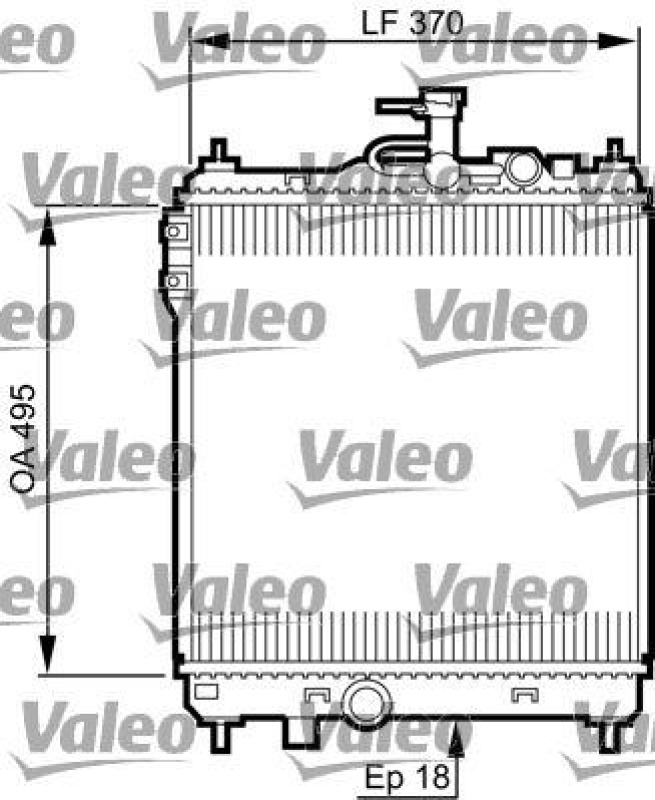 VALEO 734914 Motorkühler HYUNDAI GETZ (BJ) 1.5 CRDI