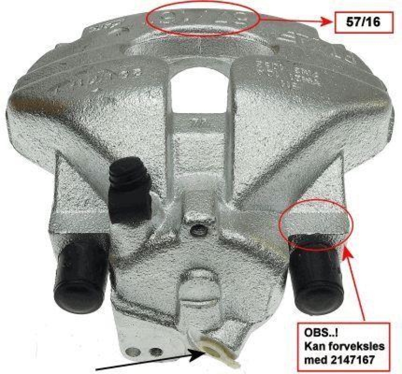 HELLA 8AC 355 391-531 Bremssattel für VW/FORD/SEAT