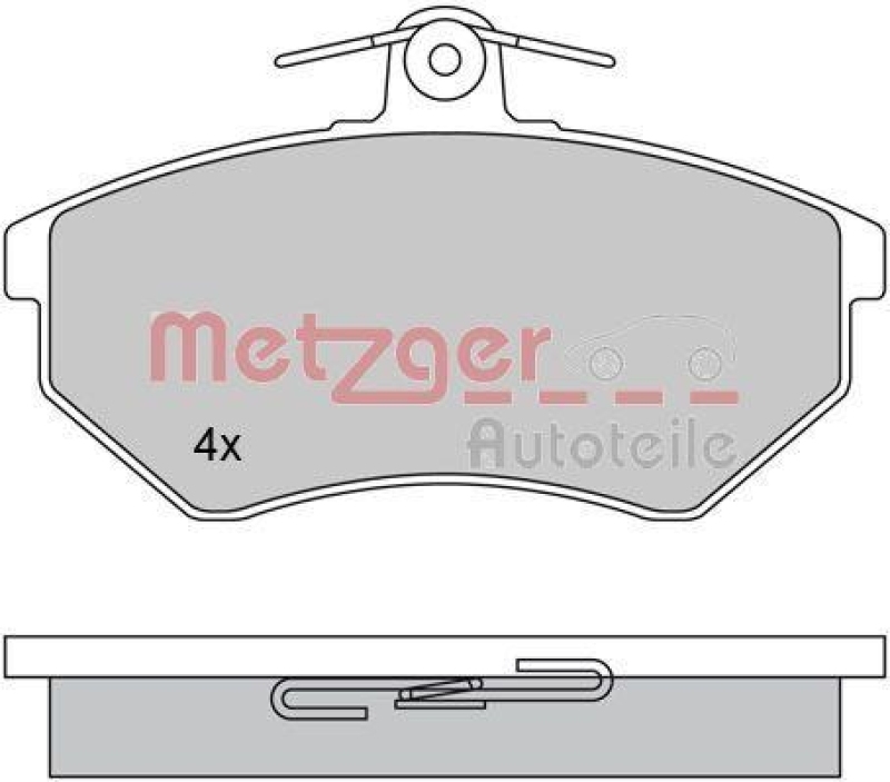 METZGER 1170062 Bremsbelagsatz, Scheibenbremse WVA 20 168