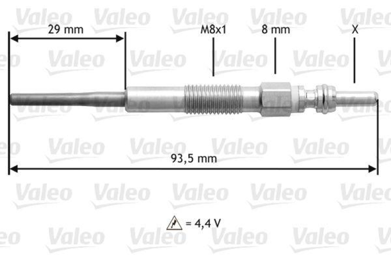 VALEO 345206 Glühkerze OPEL CORSA D 1.7L, A