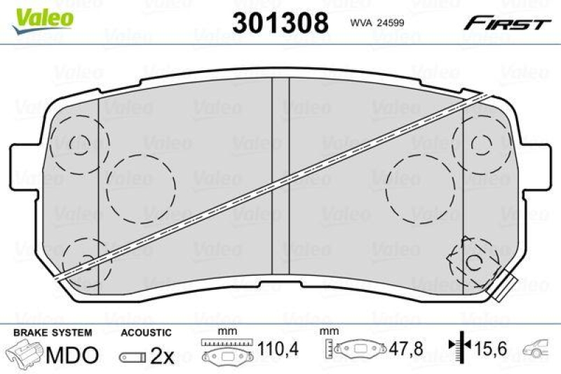 VALEO 301308 SBB-Satz FIRST