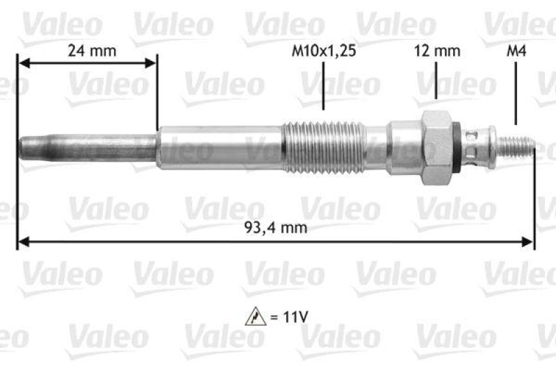 VALEO 345207 Glühkerze TOY Picnic XM10 2.2L,LAN