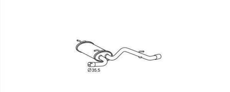 HELLA 8LD 366 028-281 Endschalldämpfer DAEWOO