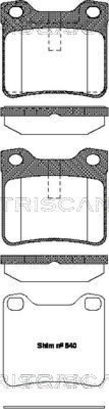 TRISCAN 8110 28004 Bremsbelag Hinten für Peugeot 406