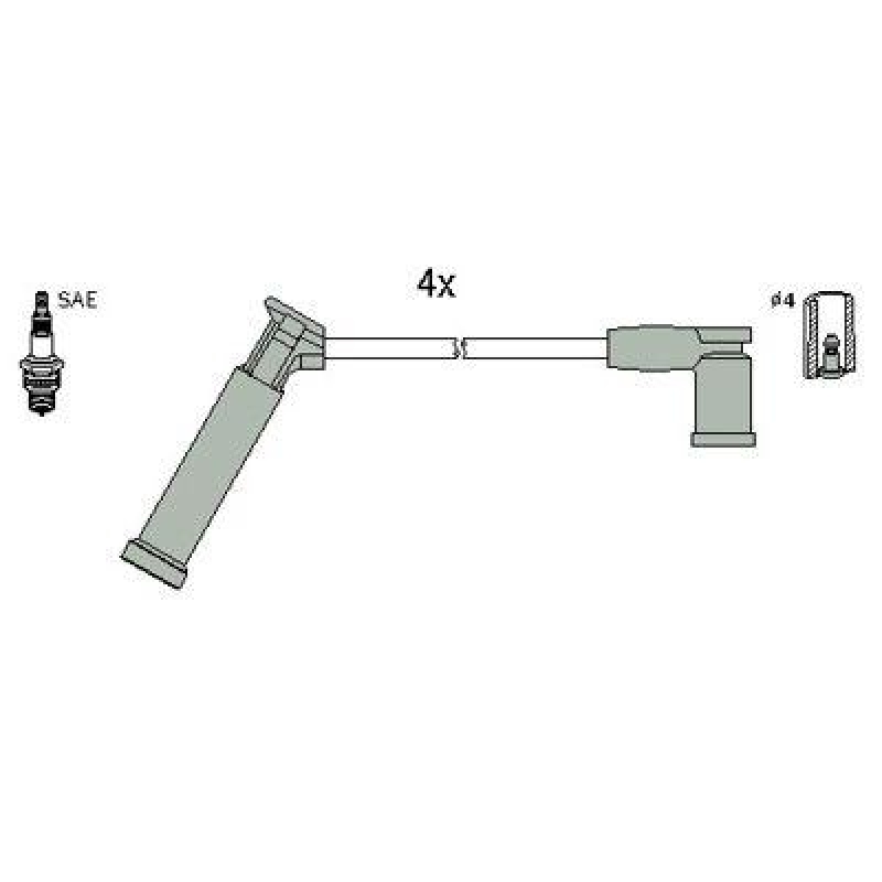 HITACHI 134677 Zündkabelsatz für FORD u.a.