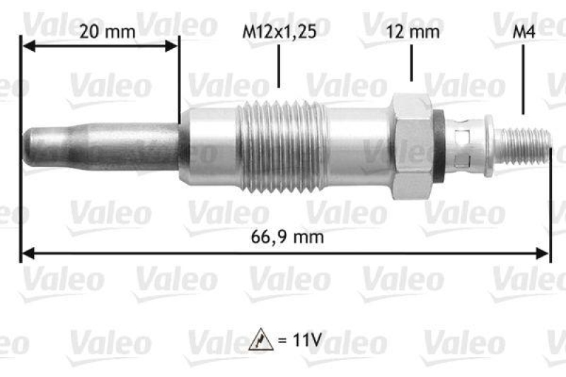 VALEO 345210 Glühkerze OPEL MOVANO 2.5LFORD