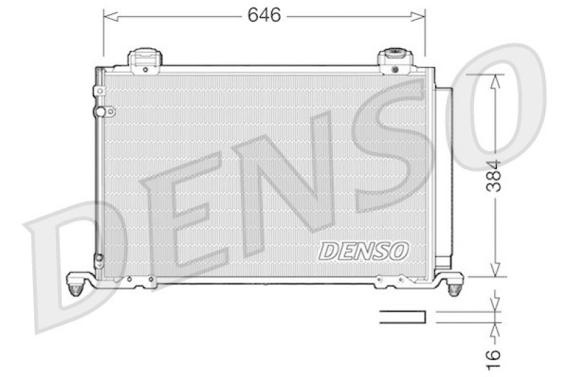 DENSO DCN50026 Kondensator A/C TOYOTA AVENSIS Estate (T25) 1.8 (2003 - 2008)