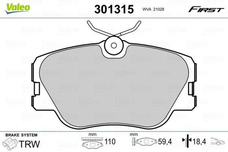 VALEO 301315 SBB-Satz FIRST