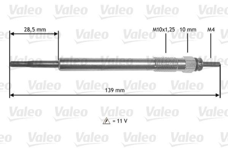 VALEO 345211 Glühkerze KIA SORENTO 16V CRDI