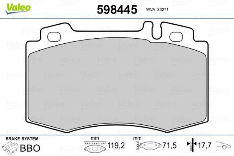 VALEO 598445 SBB-Satz PREMIUM