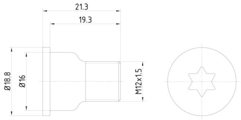 HELLA 8DZ 355 209-051 Schraube, Bremsscheibe für VW/PORSCHE/AUDI/MB