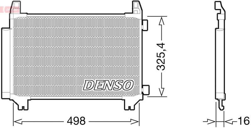 DENSO DCN50028 Kondensator A/C TOYOTA YARIS (NHP13_, NSP13_, NCP13_, KSP13_, NLP13_) 1.3 (2011 - )