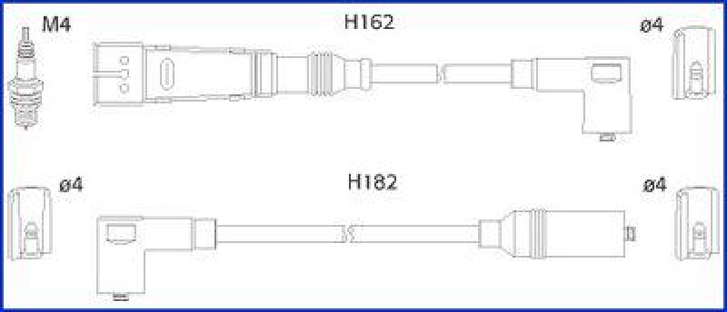 HITACHI 134701 Zündkabelsatz für SKODA u.a.