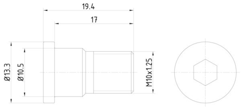 HELLA 8DZ 355 209-071 Schraube, Bremsscheibe für OPEL/ALFA