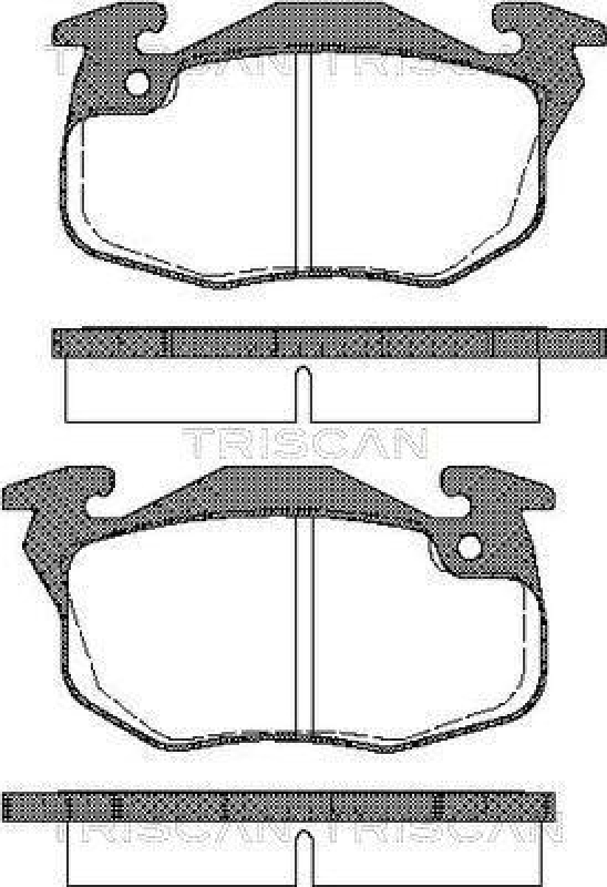 TRISCAN 8110 28006 Bremsbelag Vorne für Citroen, Peugeot