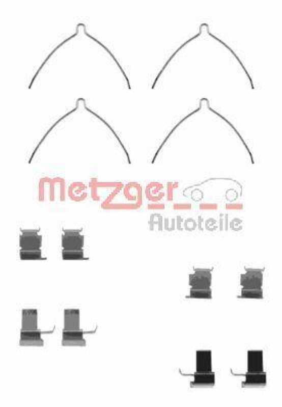 METZGER 109-1261 Zubehörsatz, Scheibenbremsbelag für TOYOTA