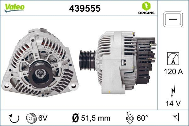 VALEO 439555 Generator Neu - ORIGINS